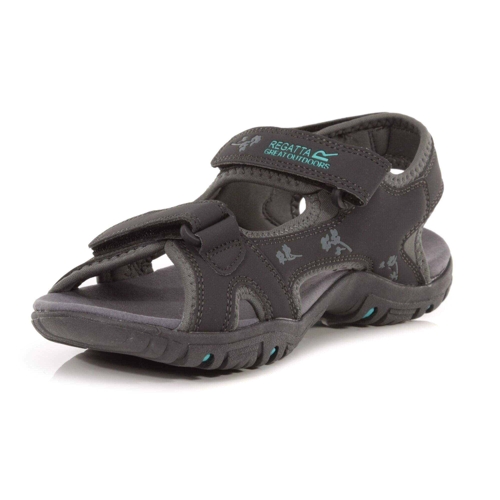 Sandales Femme Regatta Haris – Légères Aérées En Cuir PU, Semelle EVA Confort, Scratch Réglable – Idéales Printemps Été