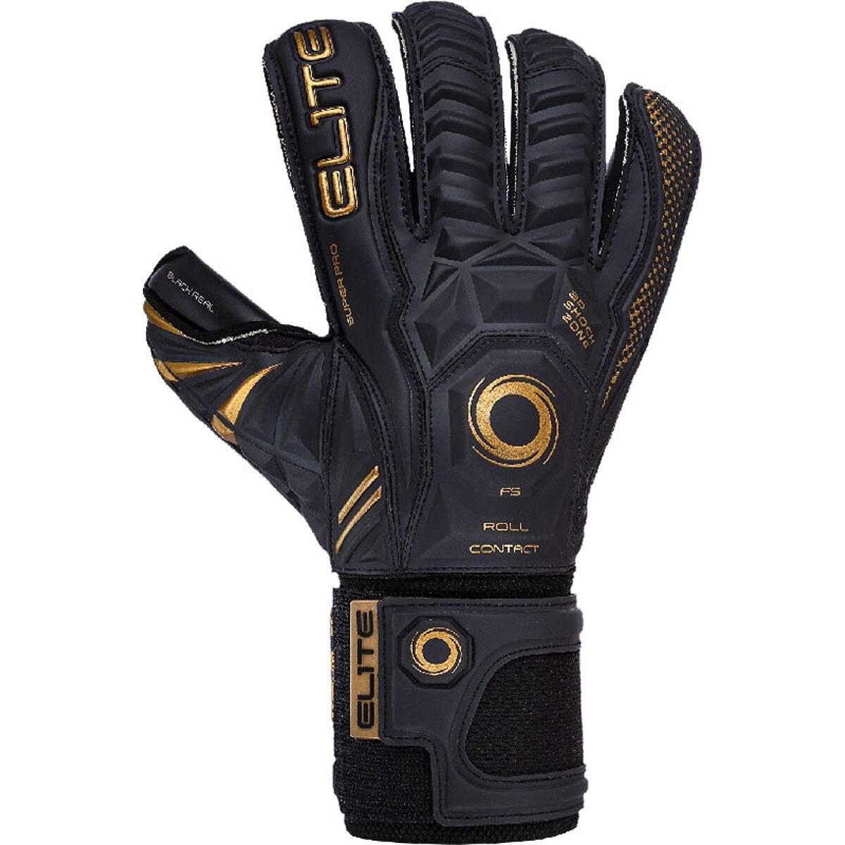 Elite Sport Black Real Gants de Gardien - Noir / Or taille 9 2/3