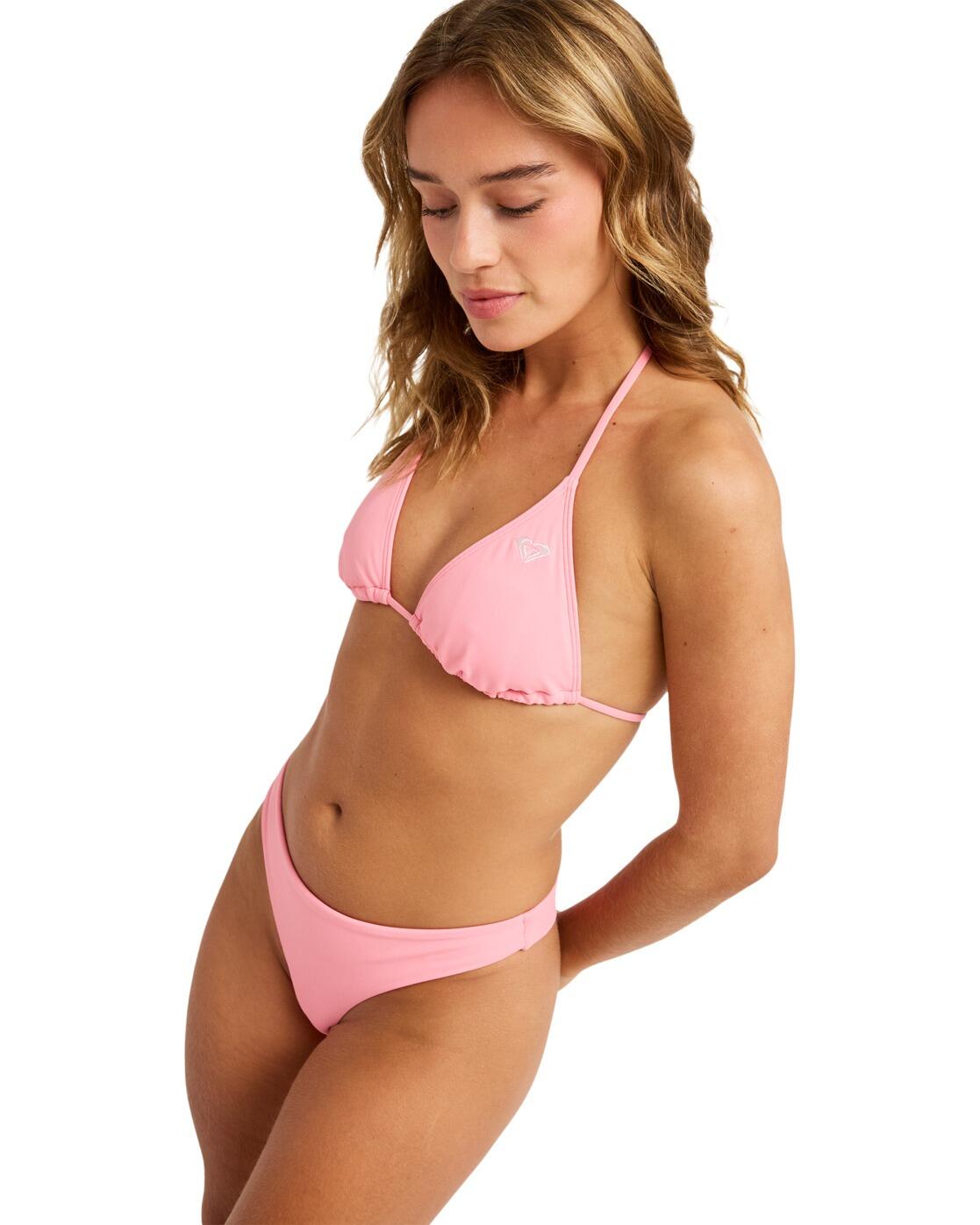 Top de bikini triangular SOLID ESSENTIALS TIKI TRI Rosa Mujer 3/4