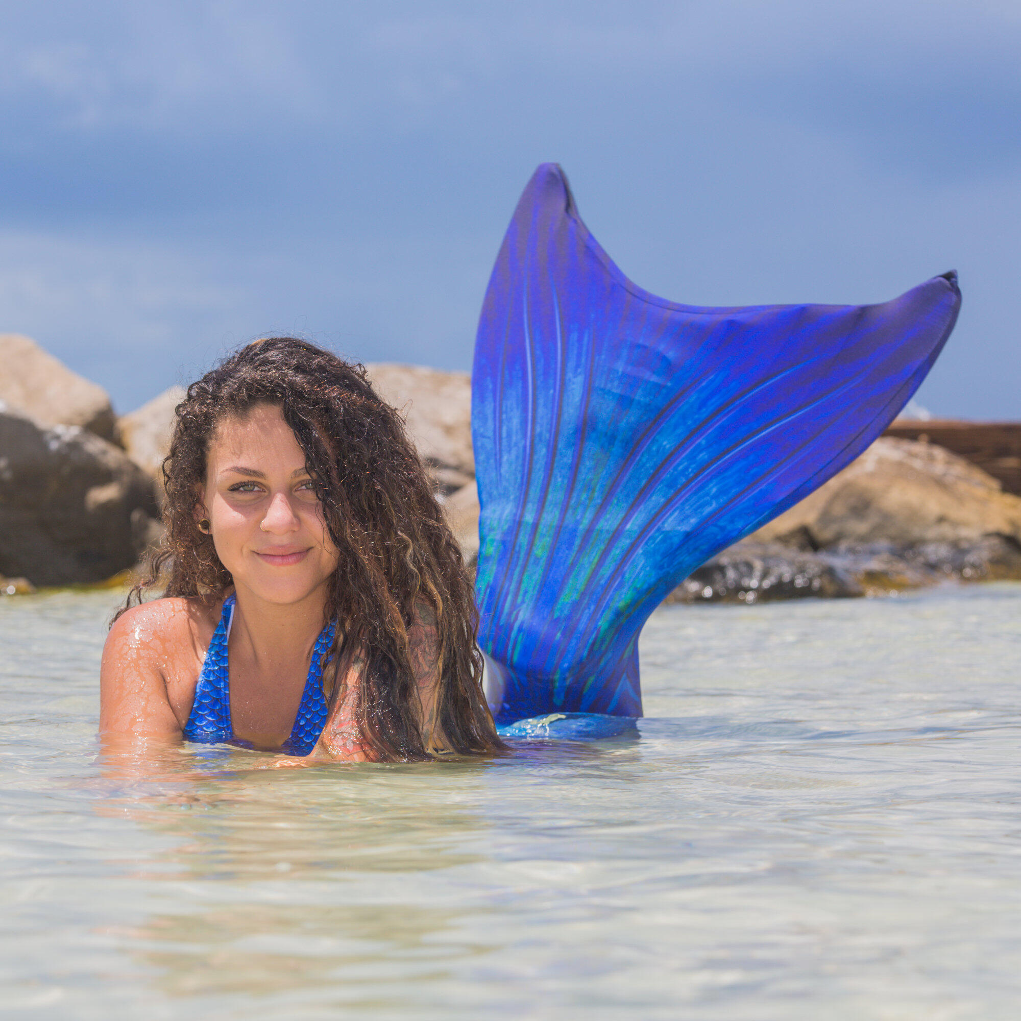 Meerjungfrauenflosse Teens und Erwachsene zum Schwimmen Ocean Deep JS 4/4