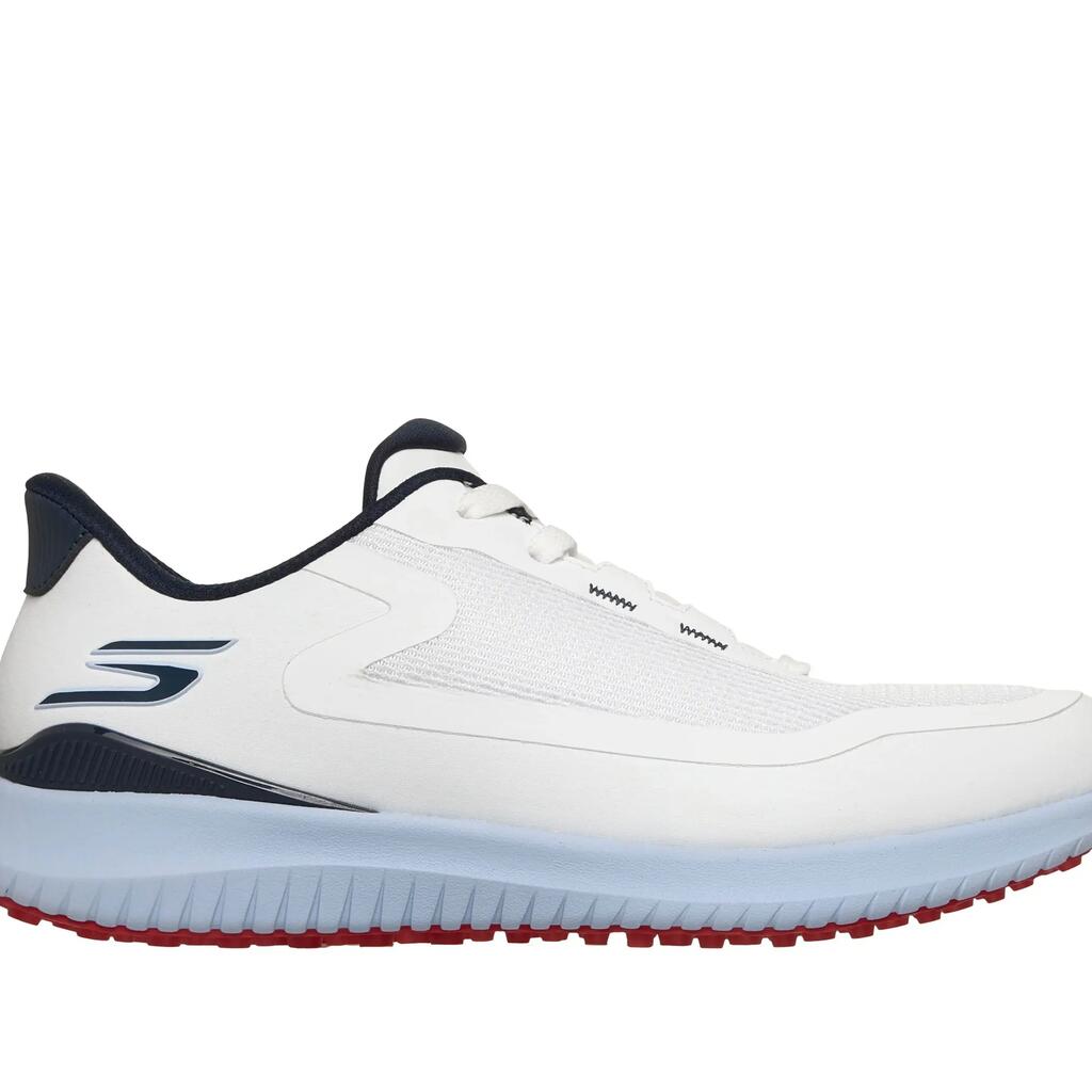Skechers Go Golf Flight, chaussures de golf pour femme, blanc/bleu/rouge