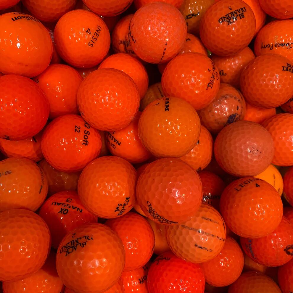 Pack de 50 bolas de golf naranjas usadas / lakeballs 2/2