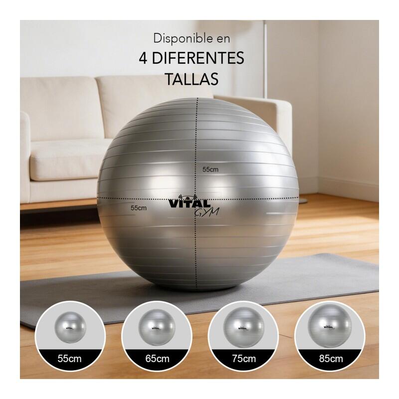 Ballon de fitness et de pilates Vital Gym 75 cm 3/4