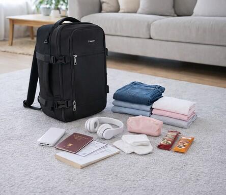 Mochila de viaje de 20 litros negra unisex 3/7