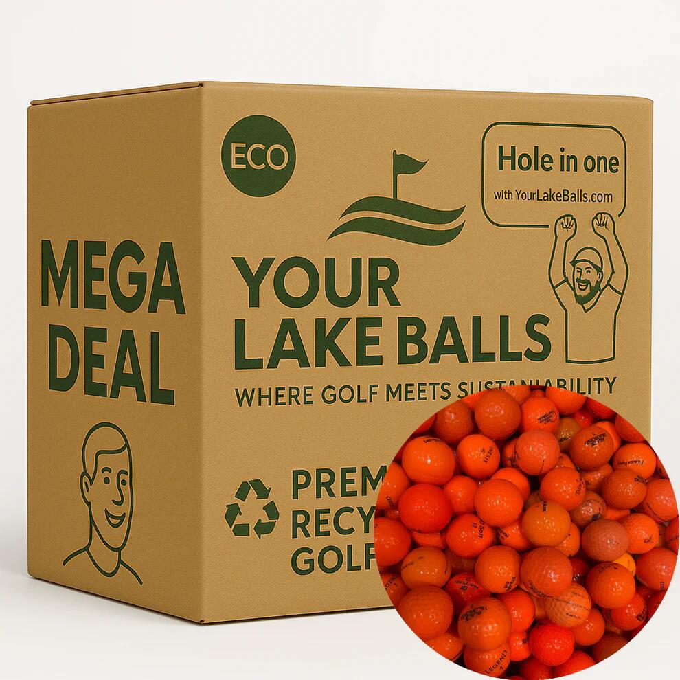 50 Pack Orange Used Golf Balls / Lakeballs