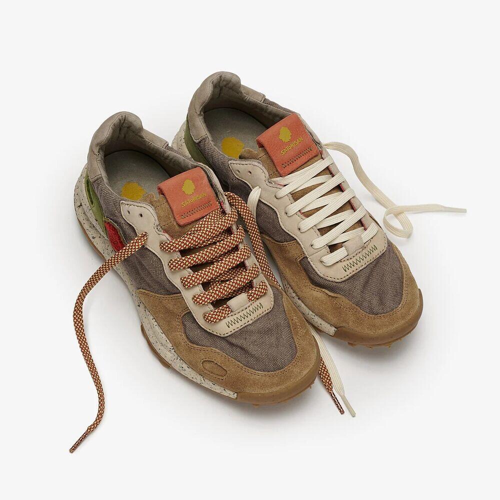Sneakers Satorisan Chacrona Leinen Olive 3/7