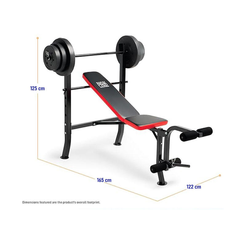 Banc PM2084 + Jeu de disques 45 kg - Poids maximal de l’utilisateur 135 kg 2/6