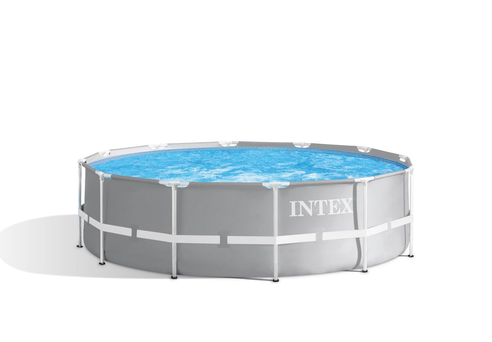 Intex PRISM 12' Metal Frame Pool Outdoor Above Ground 366cm x 99cm - 26716