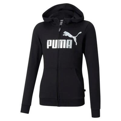 Felpa da ragazza con cappuccio Puma ESS+ Logo Full-Zip TR G