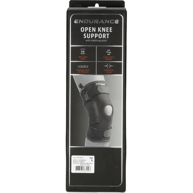 Kolenní ortéza Endurance Protech ouverte avec articulations