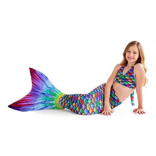 Queue de sirène adolescents et adultes pour la natation Hawaiian Rainbow JL