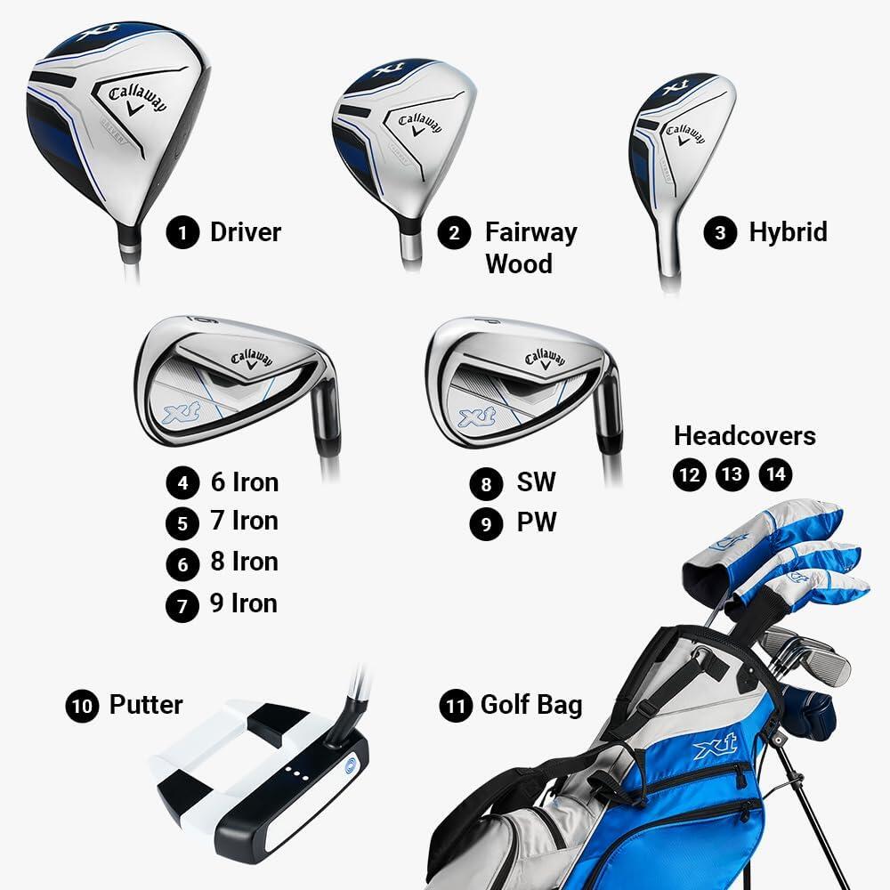 Callaway Golf XT Teen Junior, set de golf pour enfants, bleu/blanc 7/7