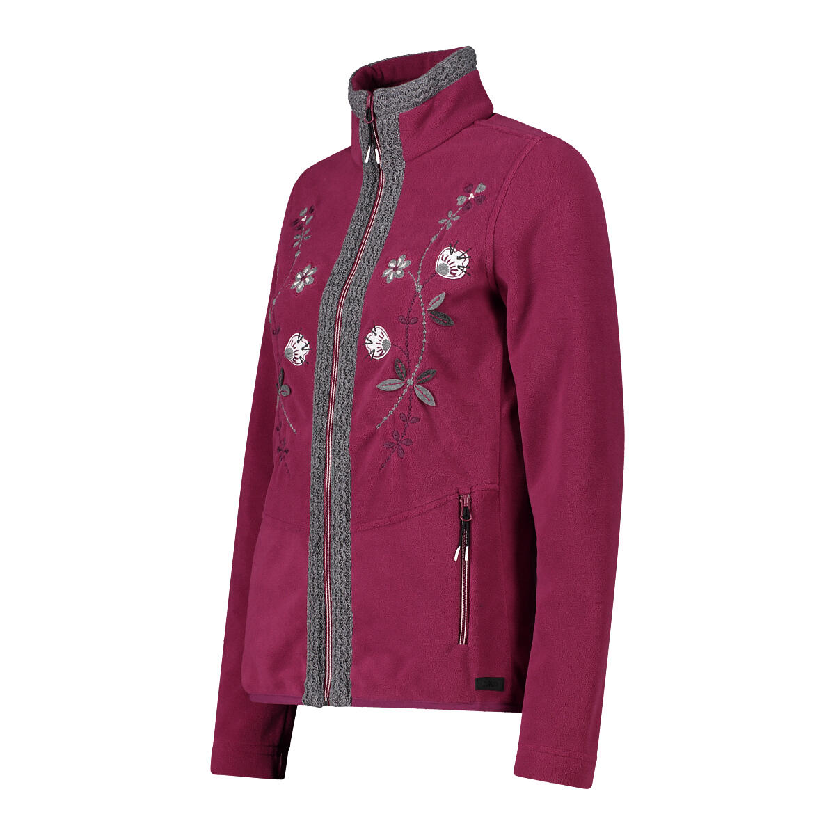 Polaire zippé avec borderie florale femme CMP 3/6