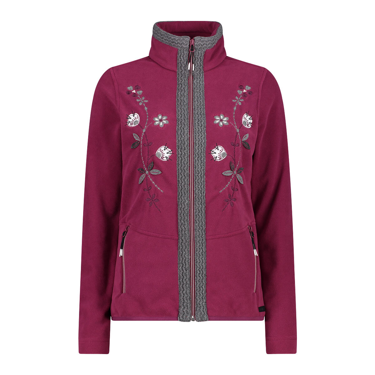 Polaire zippé avec borderie florale femme CMP 1/6