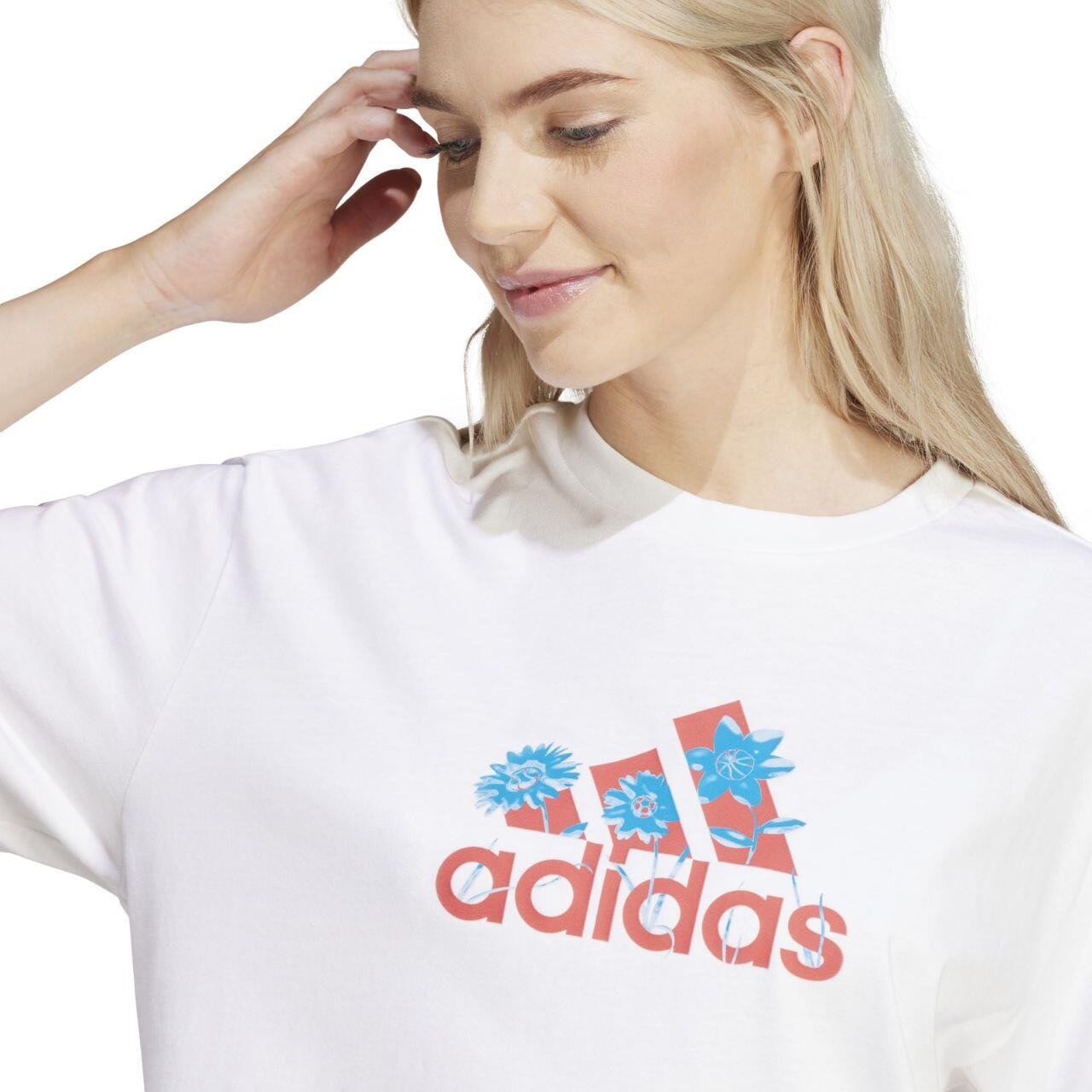 adidas adidas Flower Badge of Sports Gt T-Shirt Femme Blanc 6/7