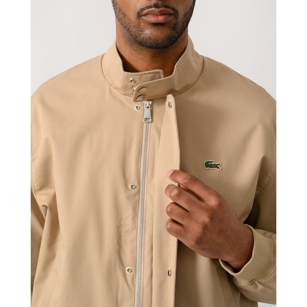 Chaqueta Beige Lacoste  Harrington de Sarga Hidrófuga con Detalles Sofisticados 3/6