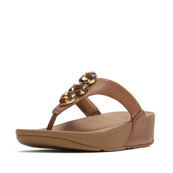 FITFLOP FitFlop Lulu Ultra-Jewel Toe-Post Sandals DIEPBRUIN 36