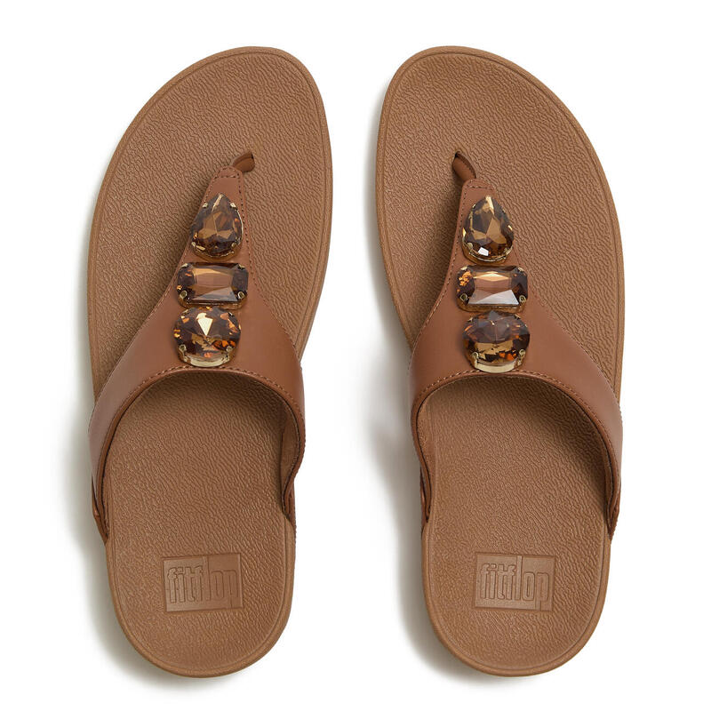 FITFLOP FitFlop Lulu Ultra-Jewel Toe-Post Sandals  DIEPBRUIN 43