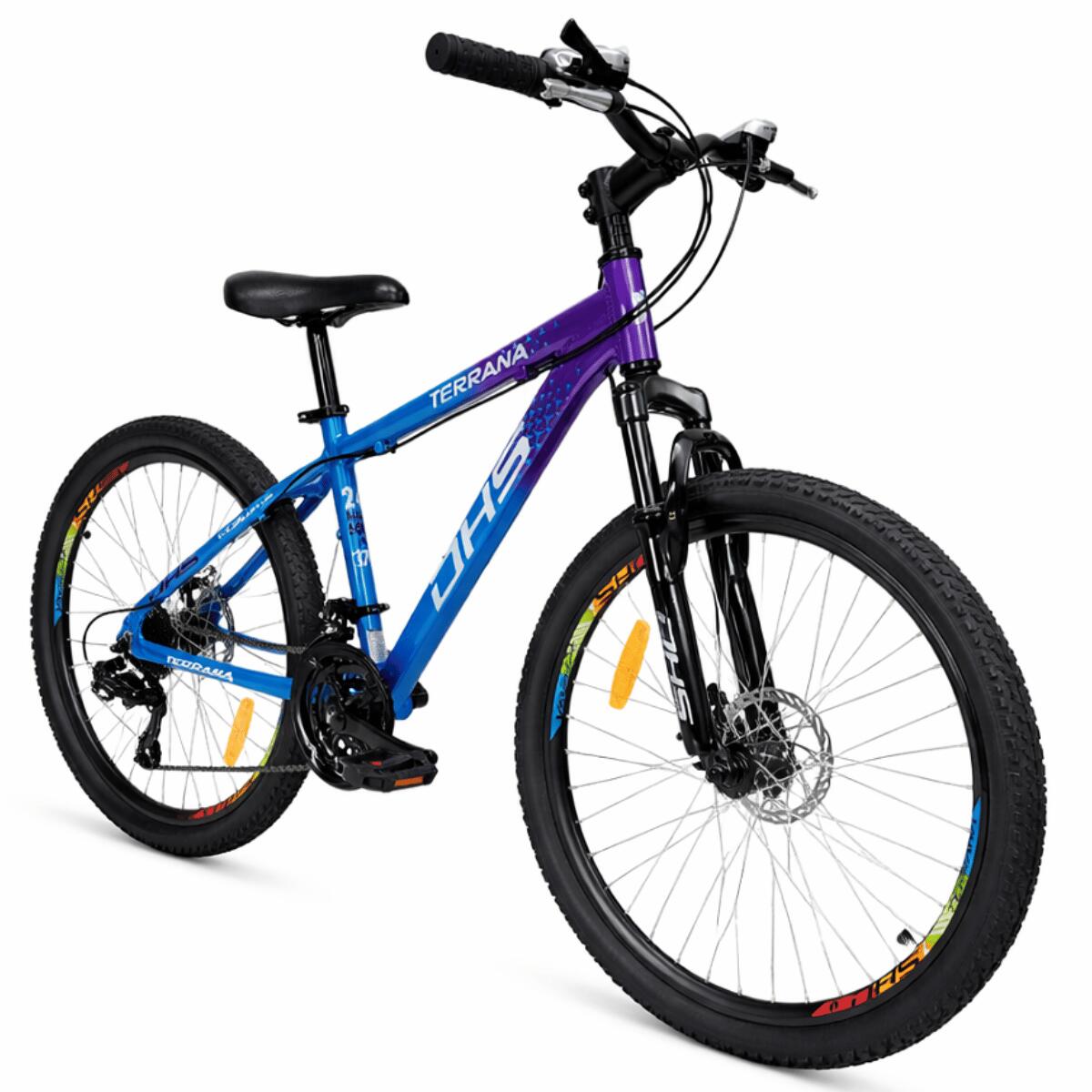 Bicicleta Copii Dhs Terrana 2423, model 2026 - 24 Inch, Violet-Albastru 2/7