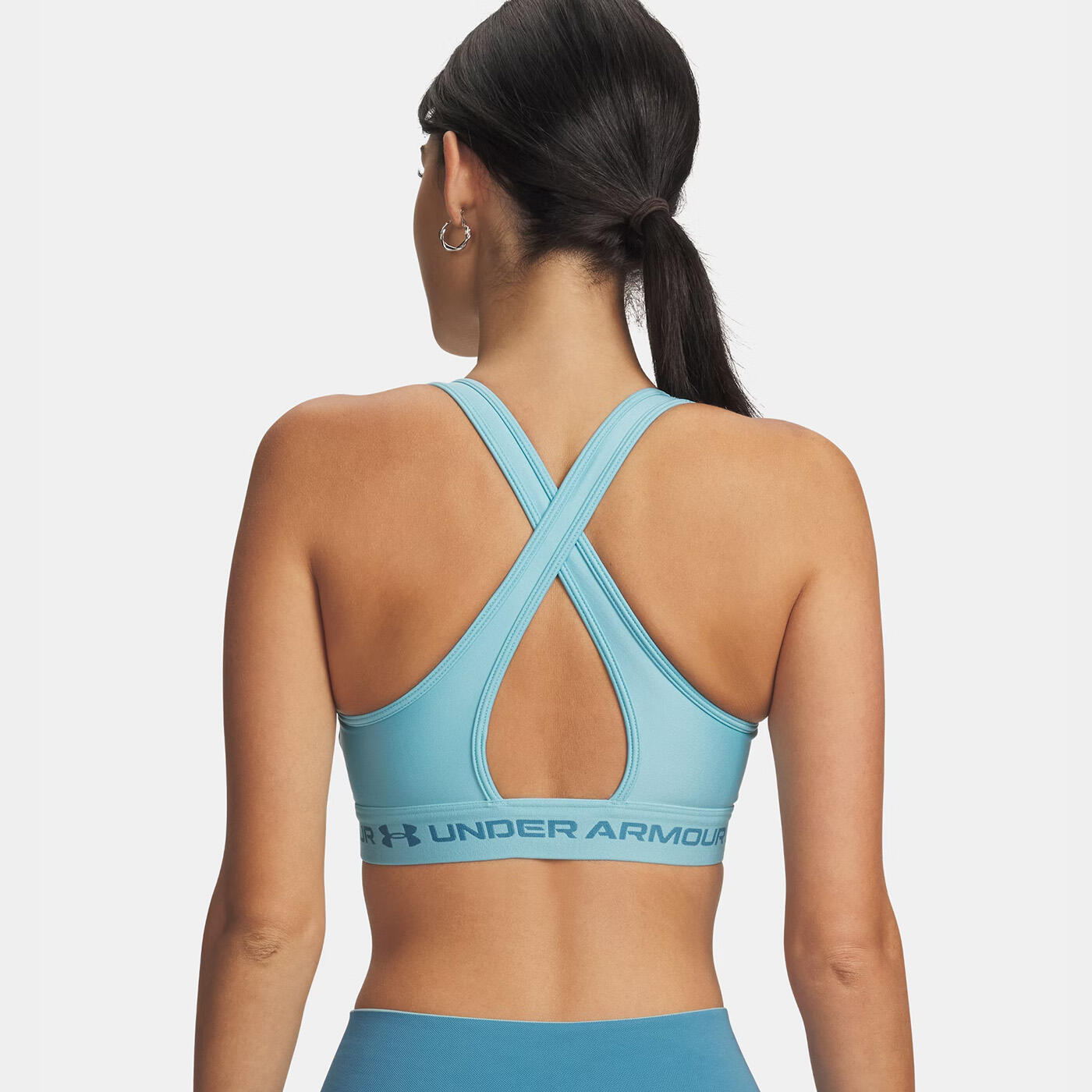 Sutiã desportivo Under Armour® Crossback Mid Azul 2/7