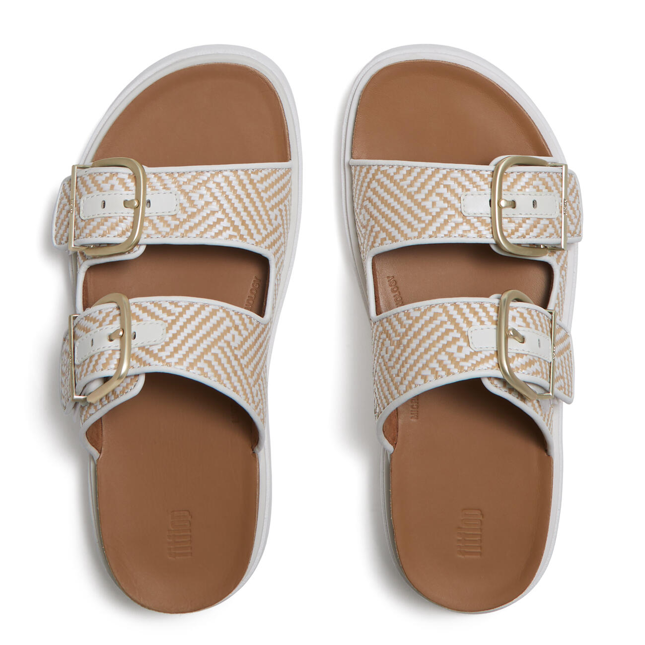 FITFLOP FitFlop Gen-FF Buckle Graphic-Weave Two-Bar Slides  URBAN WIT 42 5/7