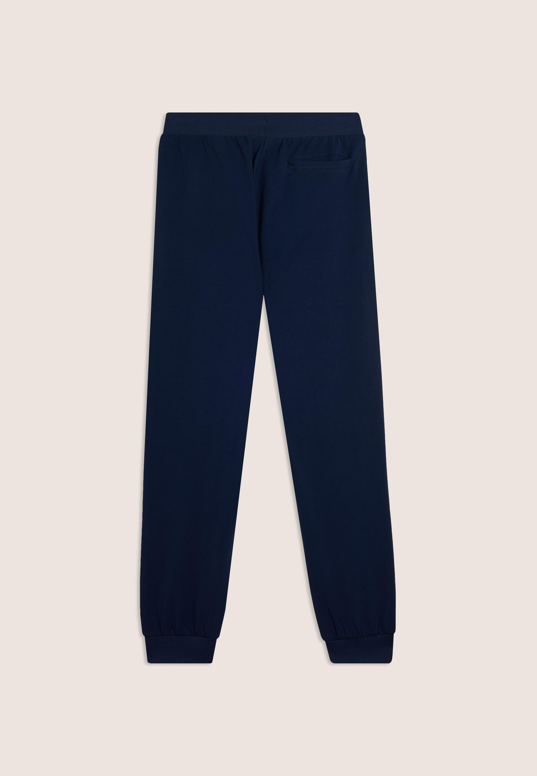 Pantalón deportivo de tejido de punto elástico con bolsillo 2/3