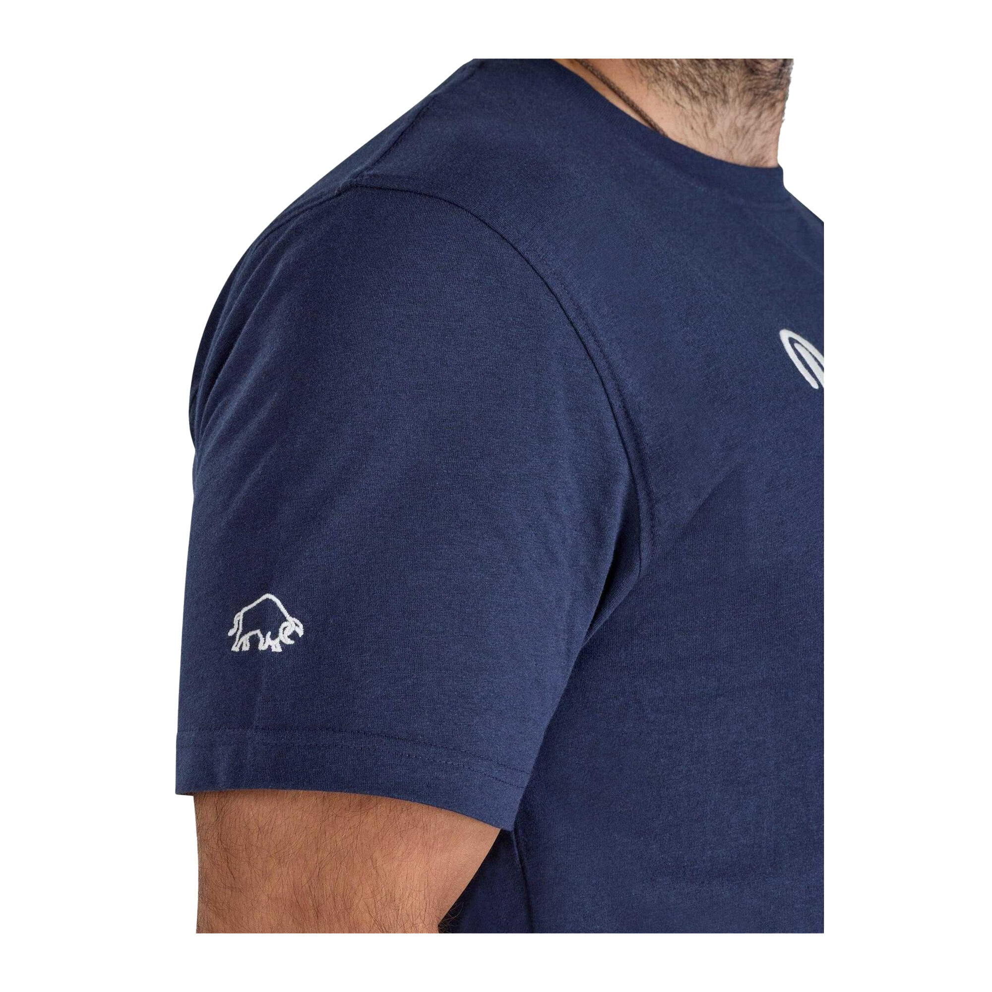 TShirt für , bestickt Herren Marineblau Marl 3/4