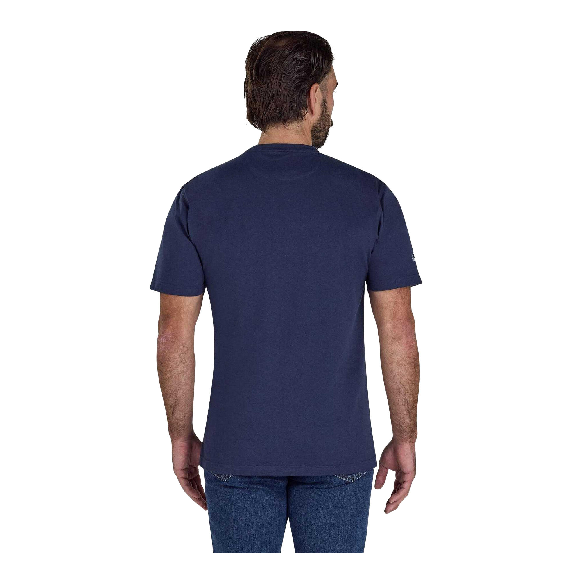 TShirt für , bestickt Herren Marineblau Marl 2/4