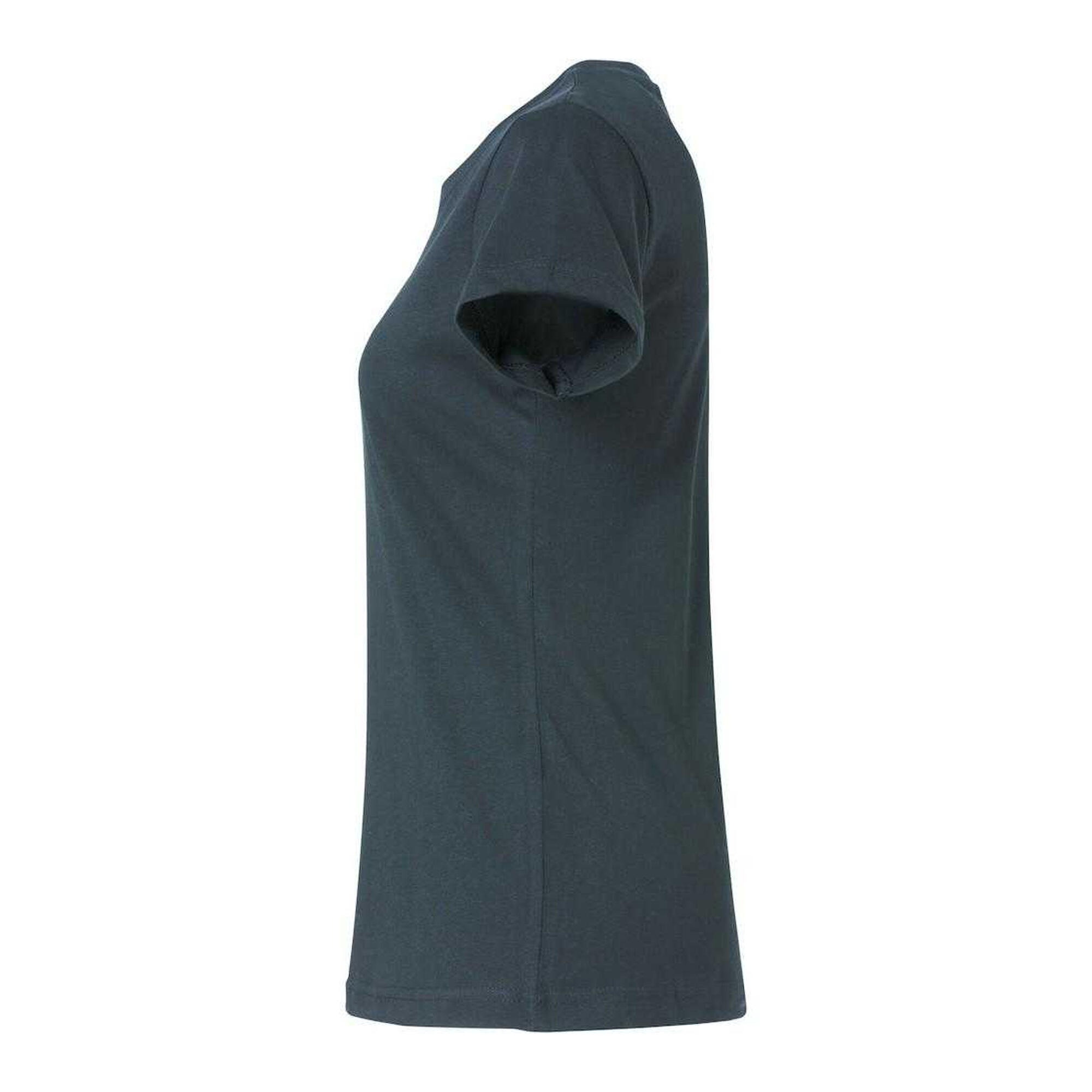 Womens/Ladies Plain TShirt (Dark Navy) 3/3