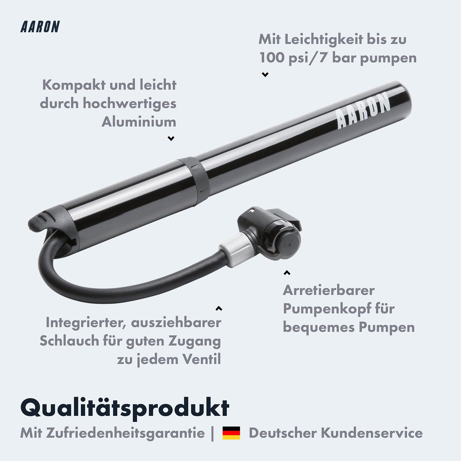Pocket One - Mini-Fahrradpumpe, bis zu 7 Bar - Schwarz 2/6
