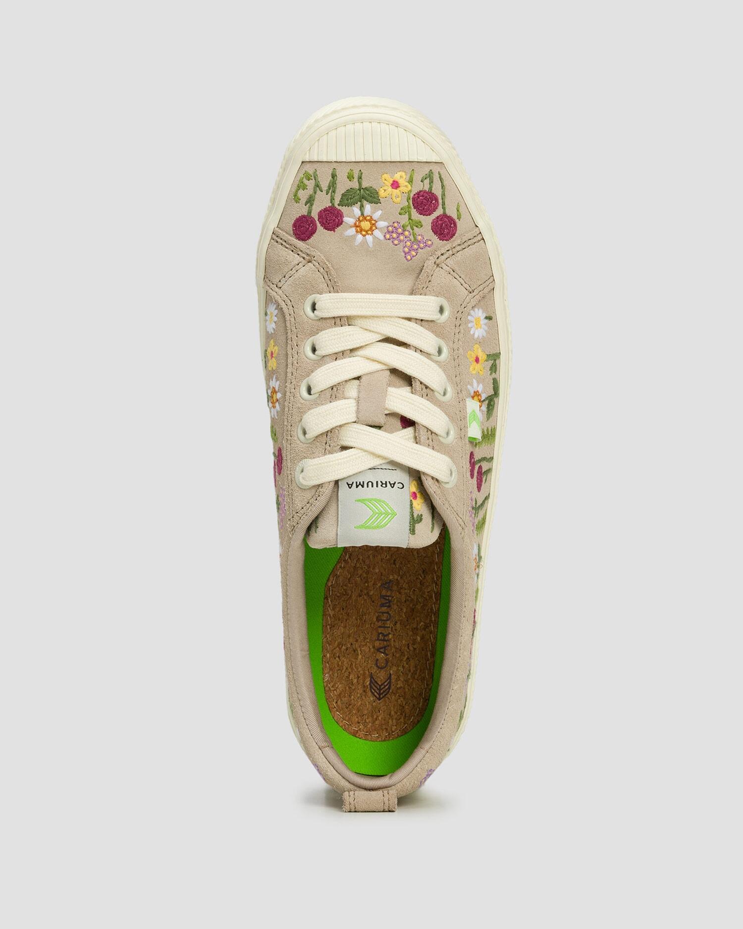 Trampki zamszowe Cariuma OCA Low Rose Suede Embroidered Flowers 4/7