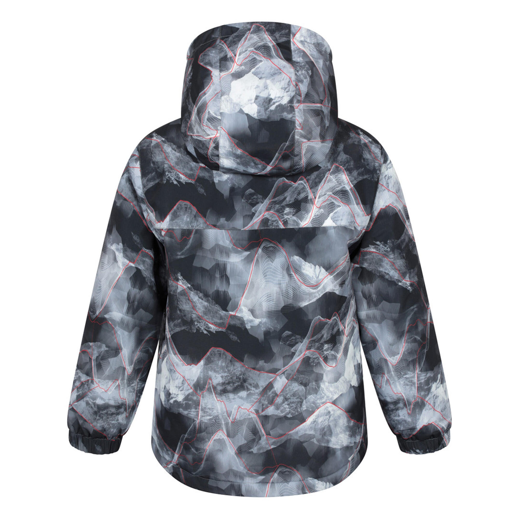 Childrens/Kids Polar Zone Printed Jacket & Salopettes Set (Dark Grey) 2/4