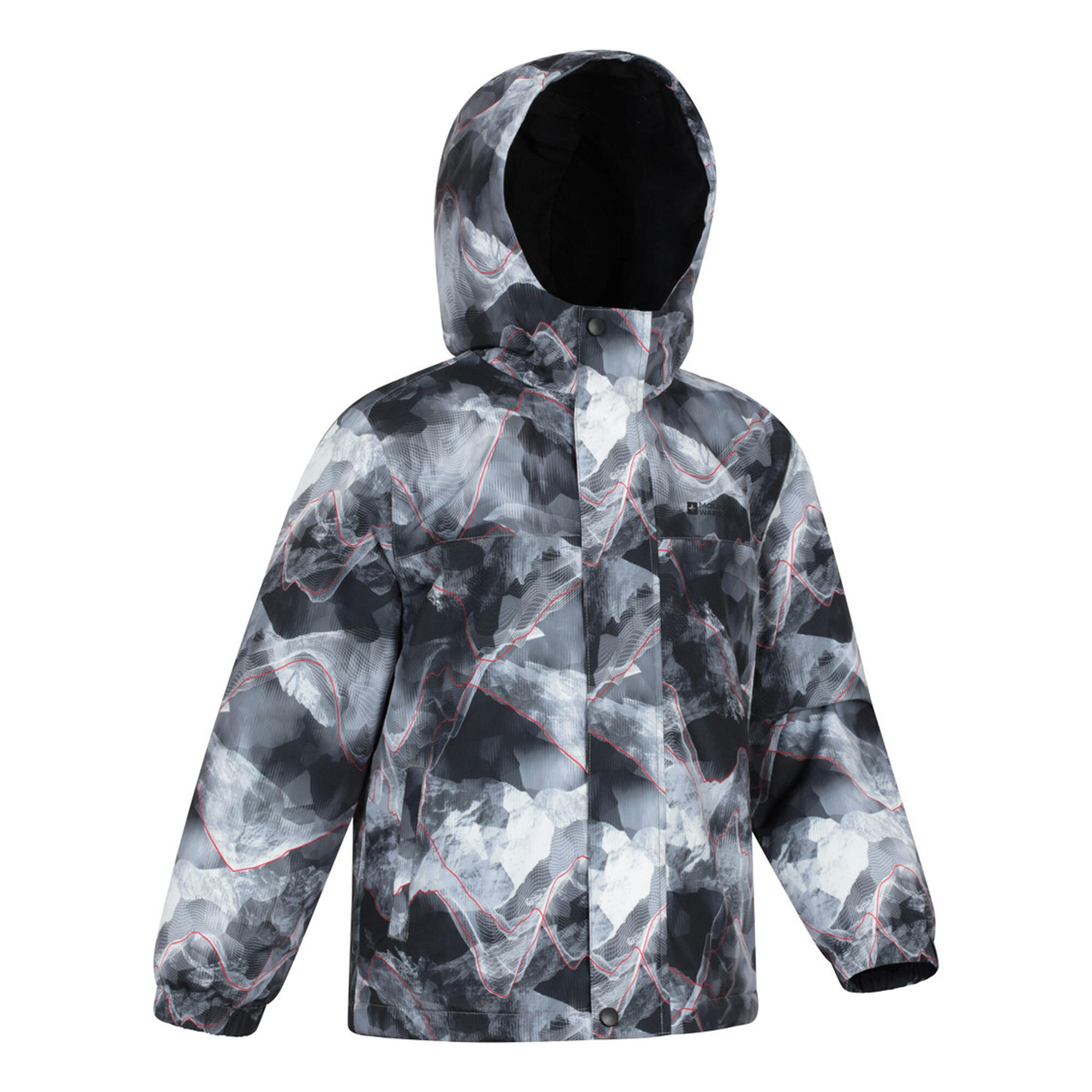 Childrens/Kids Polar Zone Printed Jacket & Salopettes Set (Dark Grey) 4/4