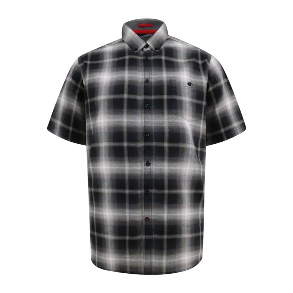 Camicia Kingsize Ombra Controllata Maniche Corte Uomo Duke Holden D555 Nero 2/4