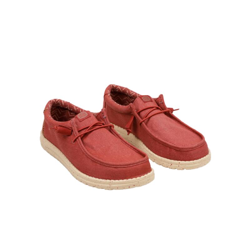TÉnis De Lona Homem Hey Dude Wally Strech Canvas Vermelho 2/7
