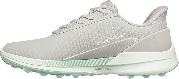 Skechers Golf Pure SI, Zapatos de Golf para Mujer, Gris Claro 3/6