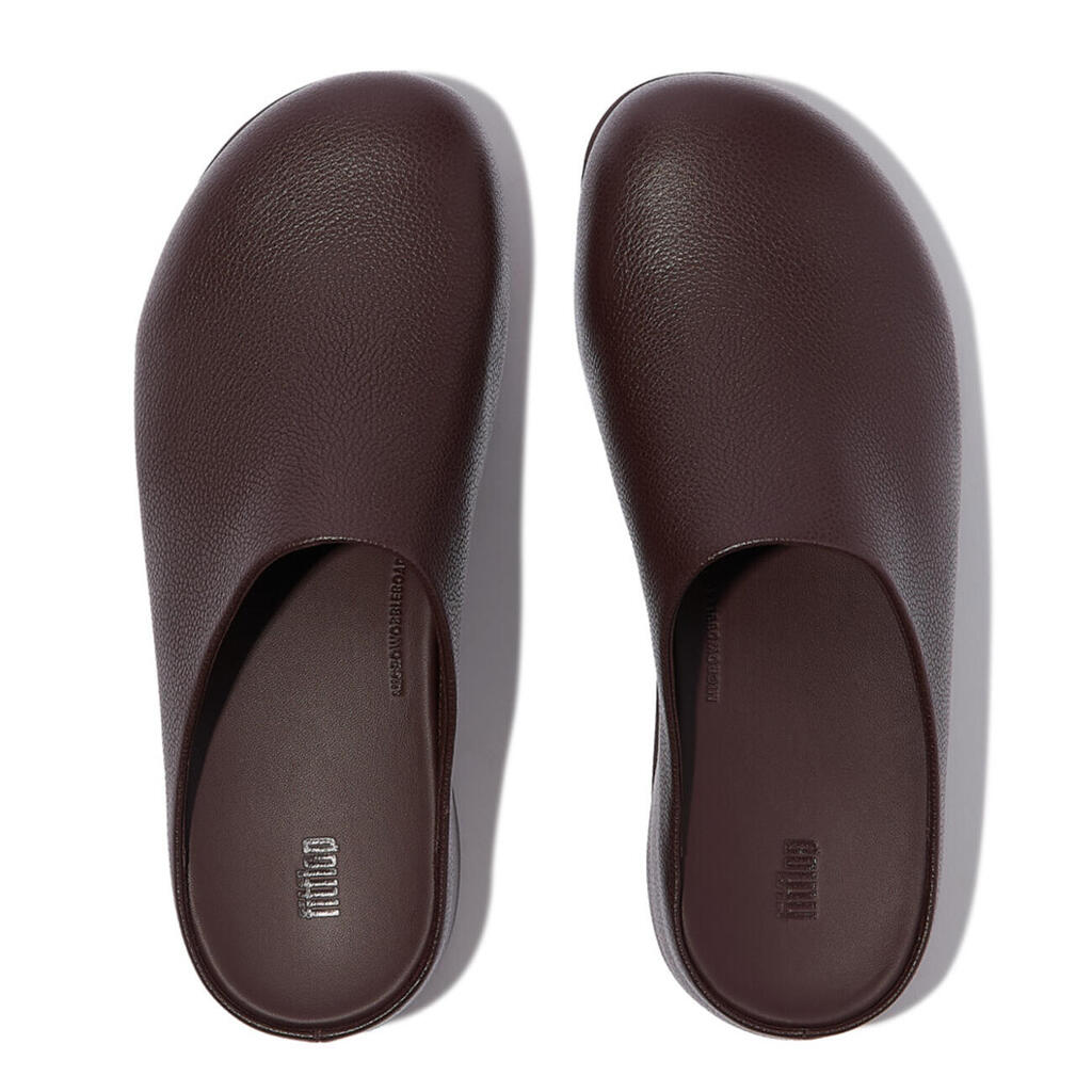 FitFlop Shuv Tumbled-Leather Clogs