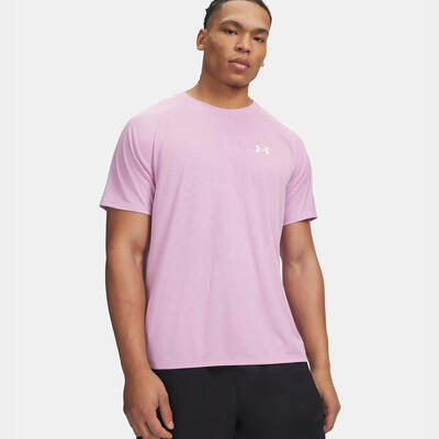 Under armour ua tech™ textured heren t‑shirt korte mouw dawn pink