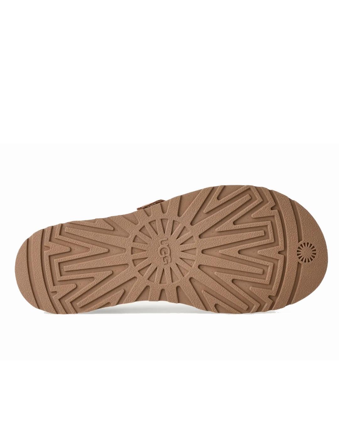 Sandalias Planas Mujer Ugg W Goldengaze Toe Post Marrón 6/7