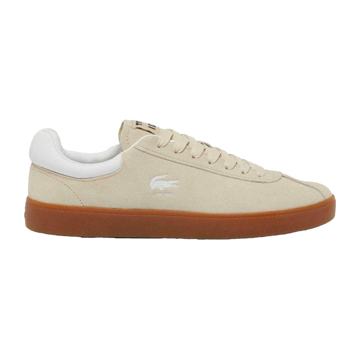 Mens Baseshot Suede Trainers (Beige) 3/4