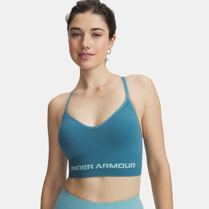 Brassière de sport Bleu infini à maintien léger UA Vanish Seamless pour femme