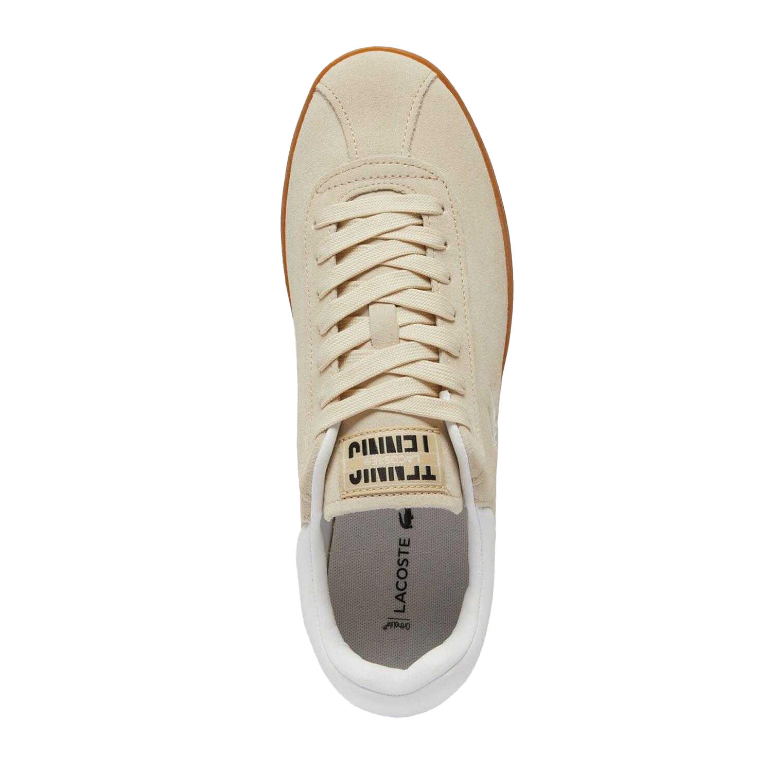 Mens Baseshot Suede Trainers (Beige) 4/4
