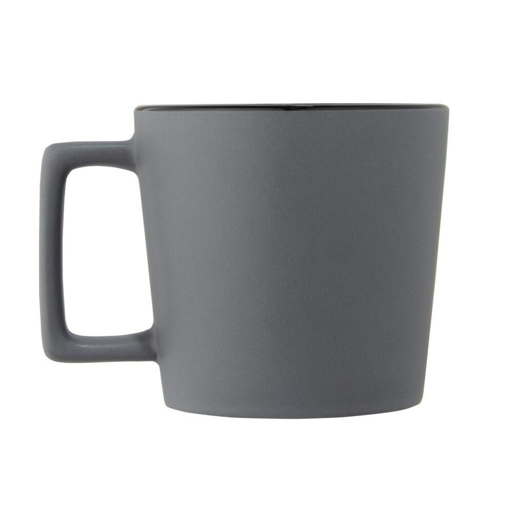 Ceramic 370 Ml Tazza Bullet Cali Grigio Nero 3/4