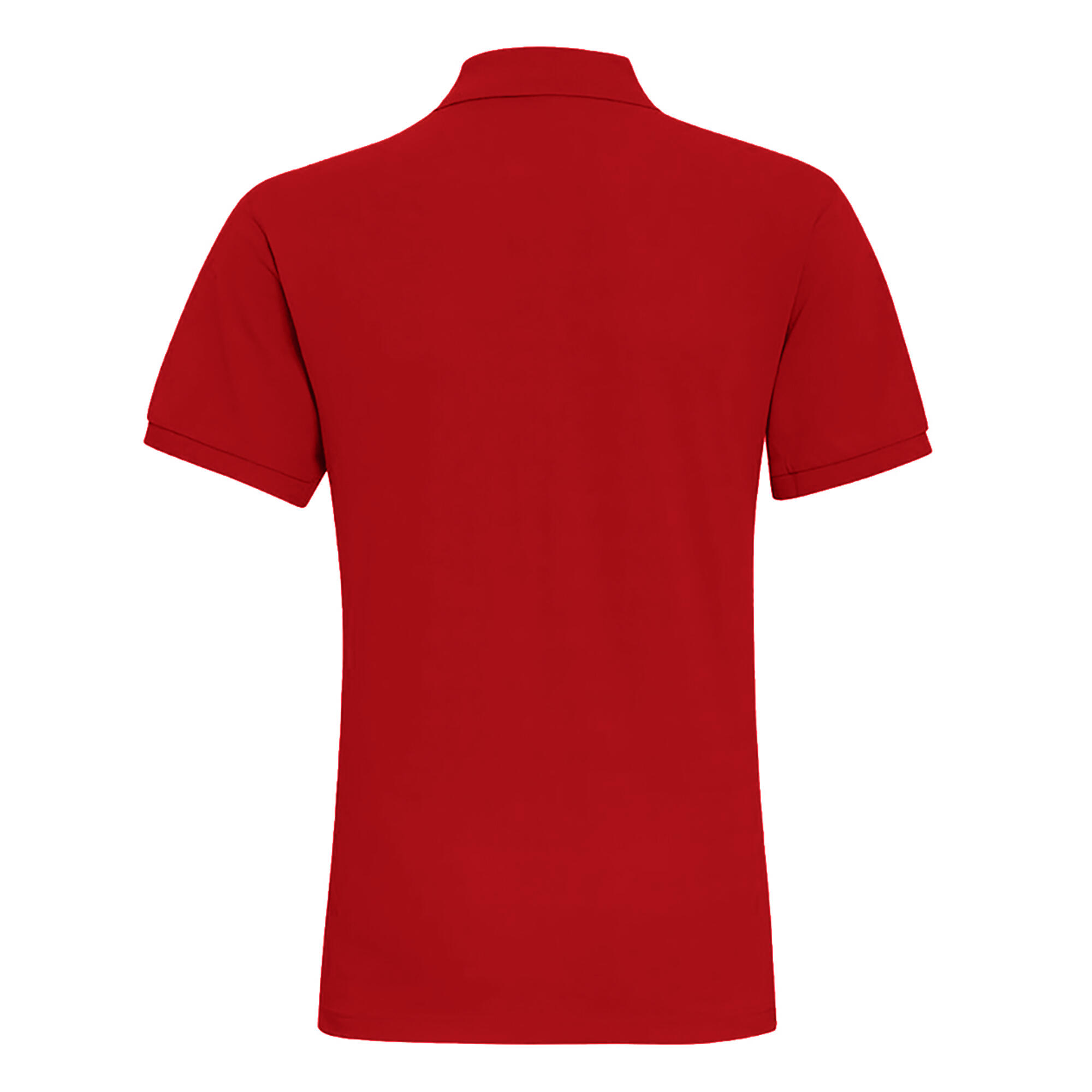 Polo Uni Manches Courtes Homme (Rouge Vif) 2/4