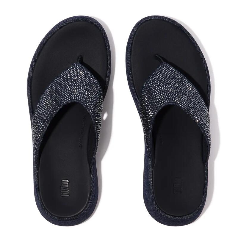 FITFLOP FitFlop F-Mode Toe Post - Denim And Hotfix  DONKERE DENIM 38