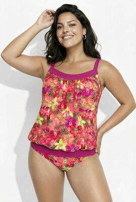 Dames tankini bloemen zachte cups elastische zoom