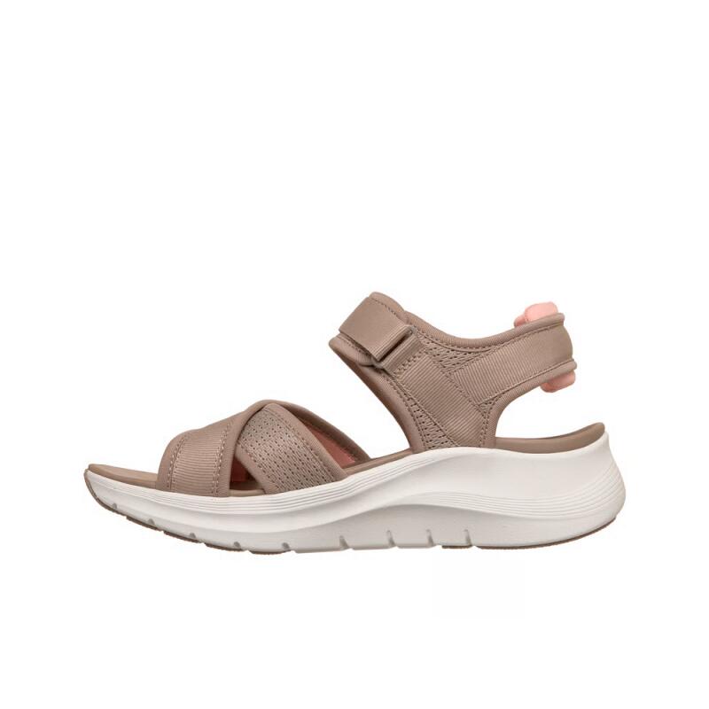 Flache Sandalen Damen Skechers Arch Fit 2.0 - Feelin´bright Braun 3/5