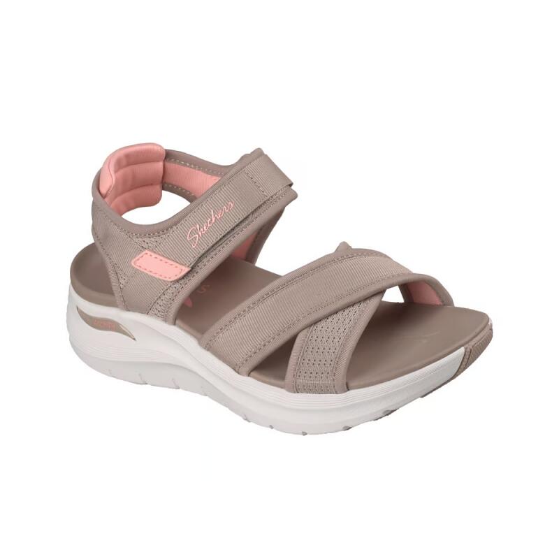 Flache Sandalen Damen Skechers Arch Fit 2.0 - Feelin´bright Braun 2/5
