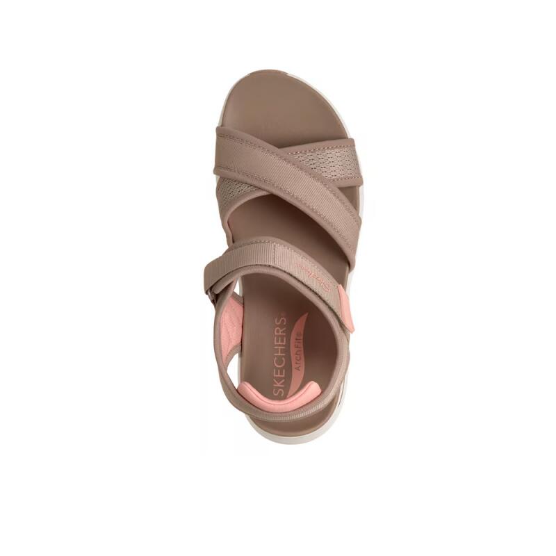 Flache Sandalen Damen Skechers Arch Fit 2.0 - Feelin´bright Braun 4/5