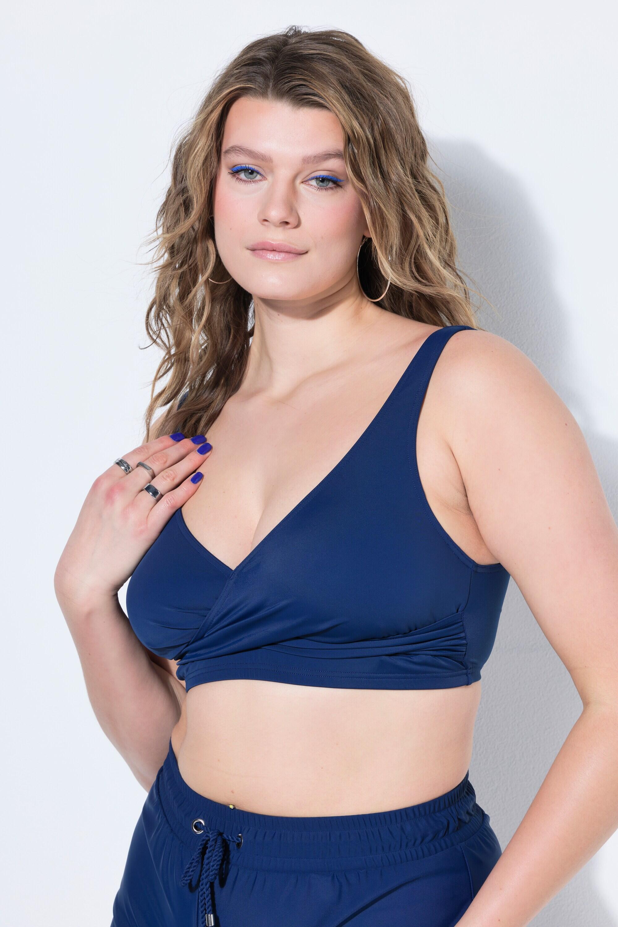 Dames Bikini tweedelig gedrapeerde decolleté softcups 4/5